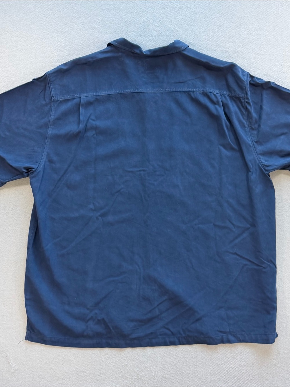 Tommy Bahama Original Fit Blue 100% Silk Camp Shirt XXL - Picture 4 of 12